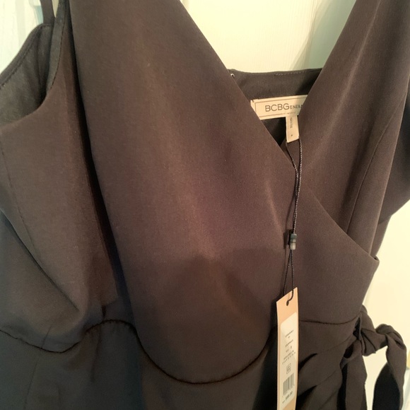 BCBG Wrap Dress with V Neck in Black — New with tags! ✨✨ - Picture 7 of 7